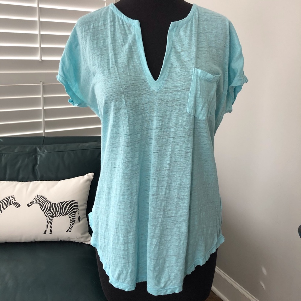 Lilly Pulitzer🌴Duval Notch Neckline Linen Top